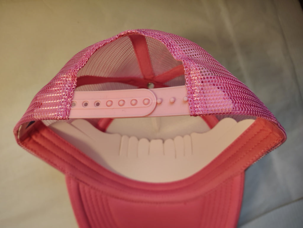 Bubble Girl and Pixie Stixx - Pink and White Trucker Hat