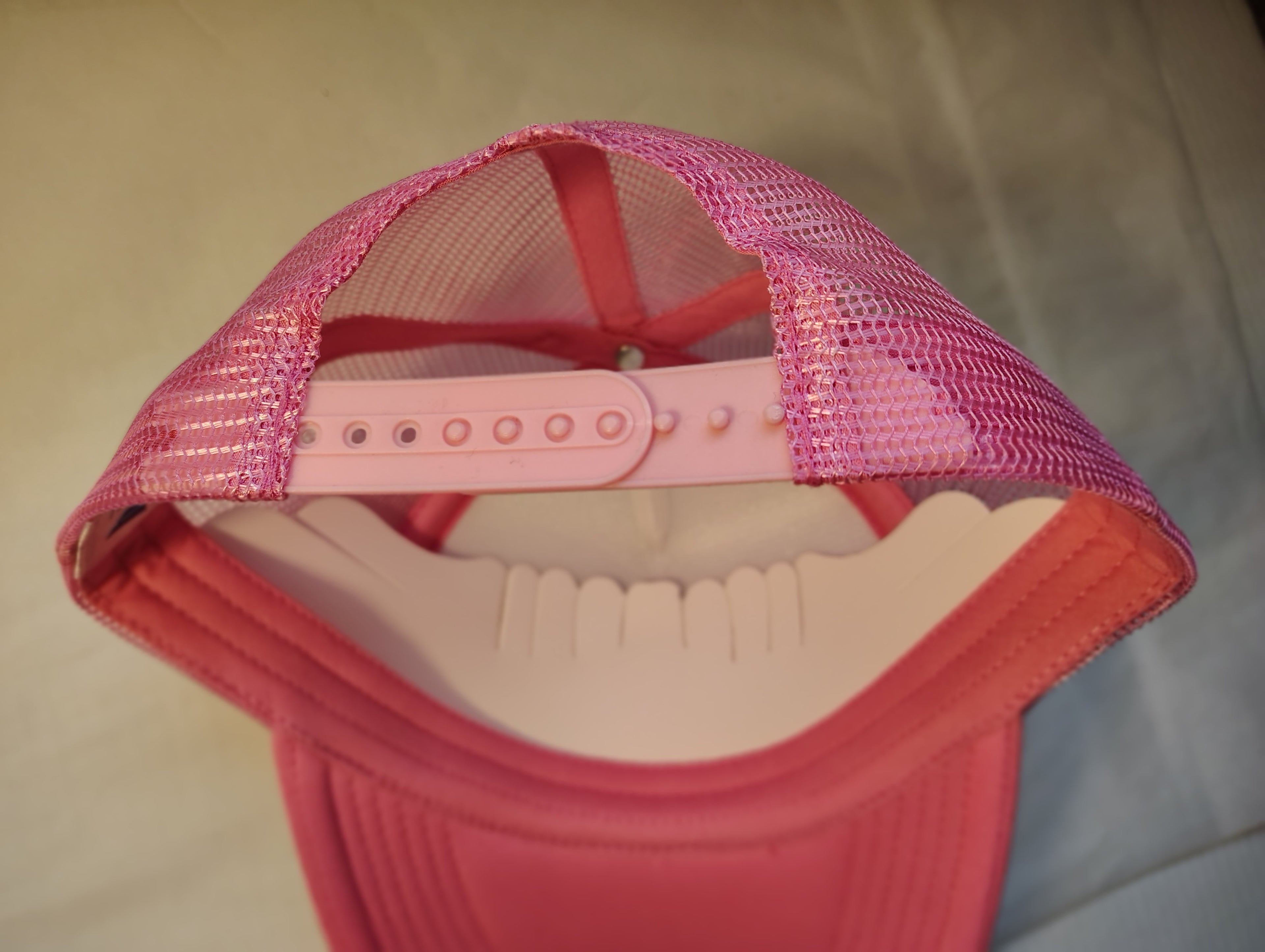 Bubble Girl and Pixie Stixx - Pink and White Trucker Hat