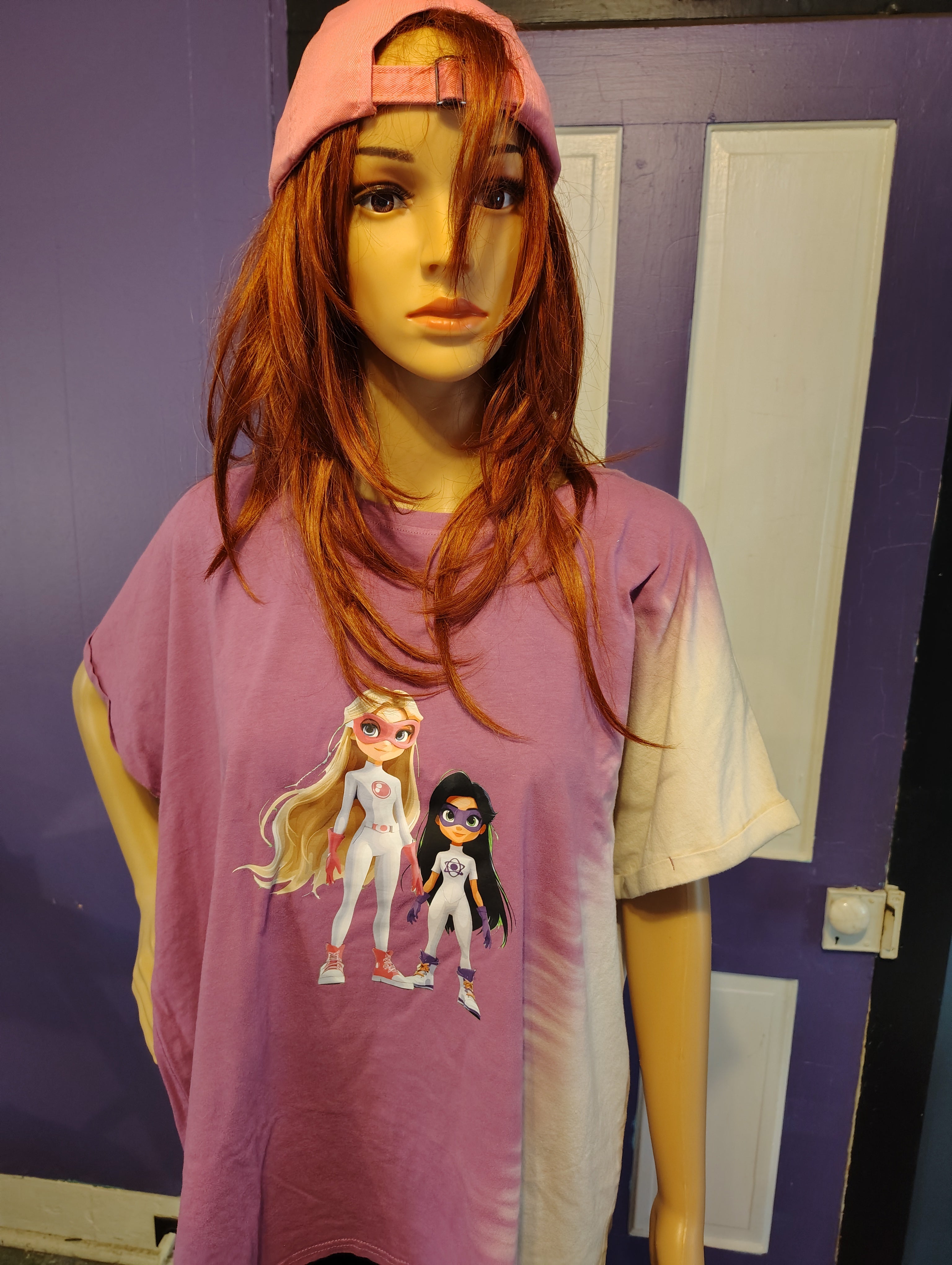 Bubble Girl and Pixie Stixx - Pink Tye Die Fade T Shirt