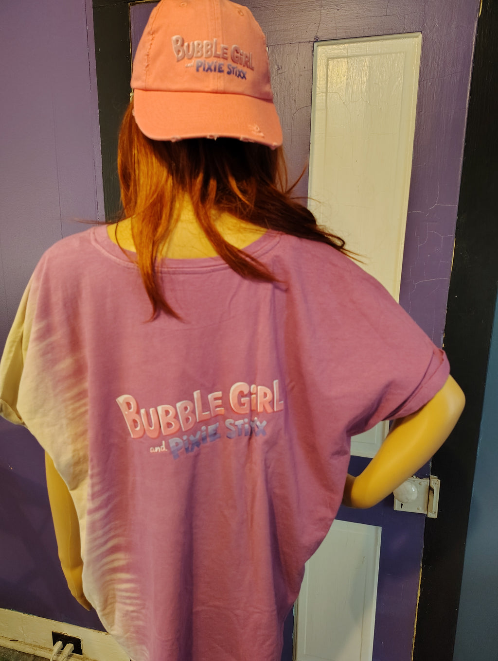 Bubble Girl and Pixie Stixx - Pink Tye Die Fade T Shirt