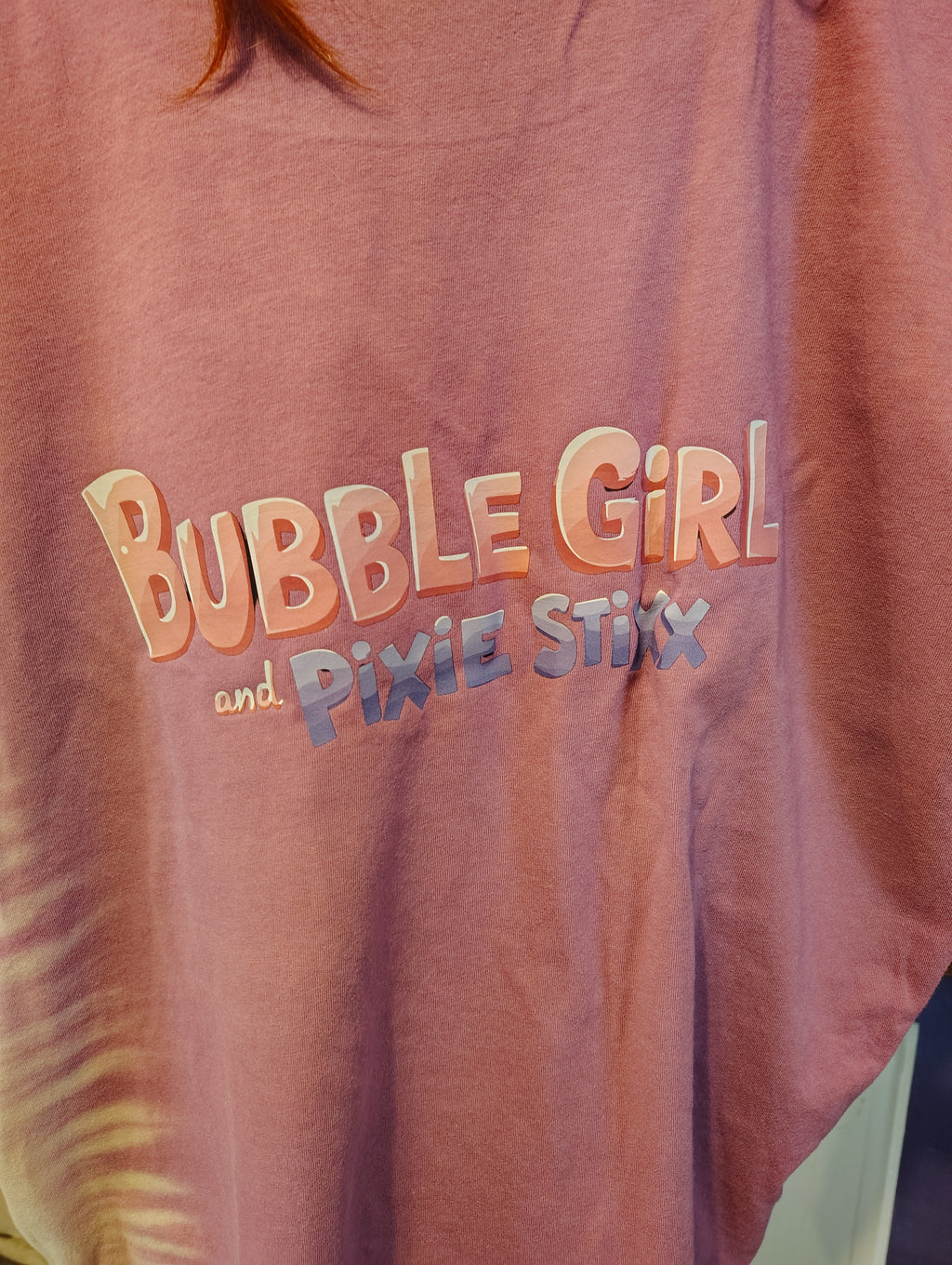 Bubble Girl and Pixie Stixx - Pink Tye Die Fade T Shirt